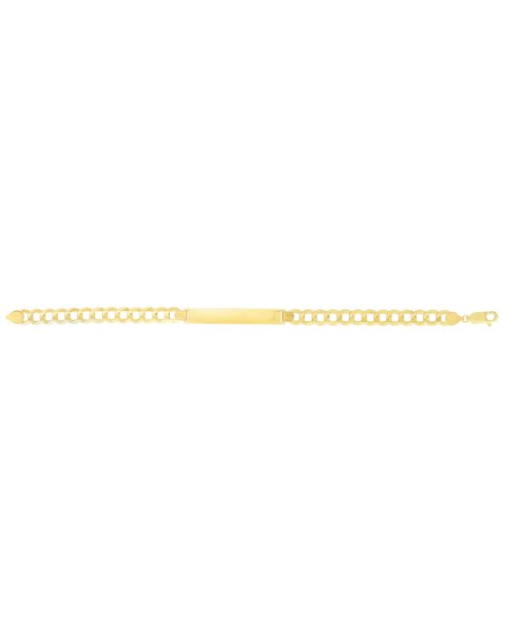 10K Gold 6.7mm Curb ID Bracelet