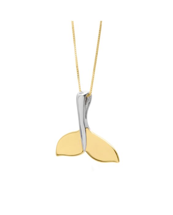 10K Whale Tail Necklace