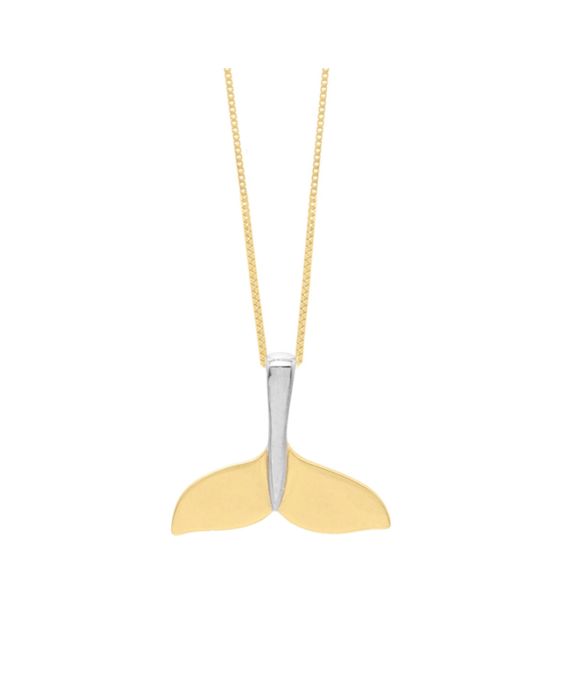 10K Whale Tail Necklace