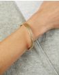 14K Triple Row Stretch Mesh Bracelet