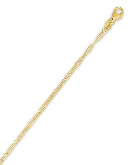 18K Gold 1.5mm Paperclip Chain