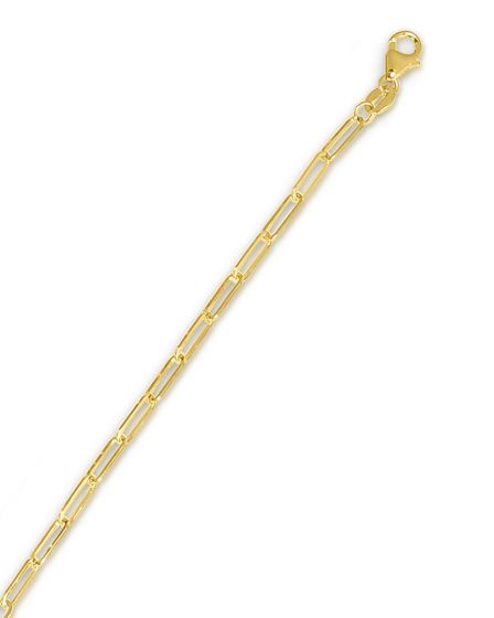 18K Gold 2.5mm Paperclip Chain