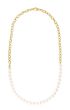 14k Gold Link and Pearl Necklace