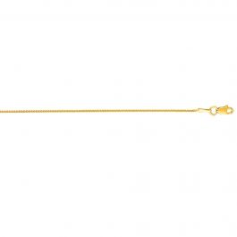 14K Gold 1mm Round Wheat Chain with Lobster Lock | Royal Chain Group