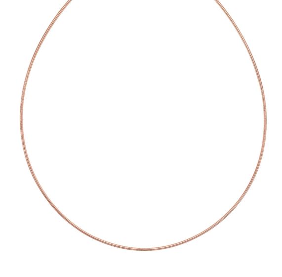 14K Gold 1.5mm Round Omega with Screw off Lock