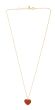 14K Gold Red Cornelia Heart Necklace