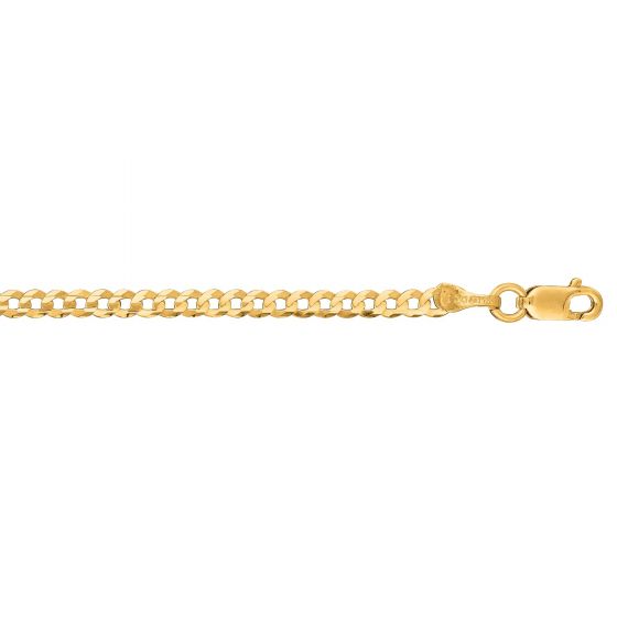 10K Gold 2.8mm Comfort Curb Chain 