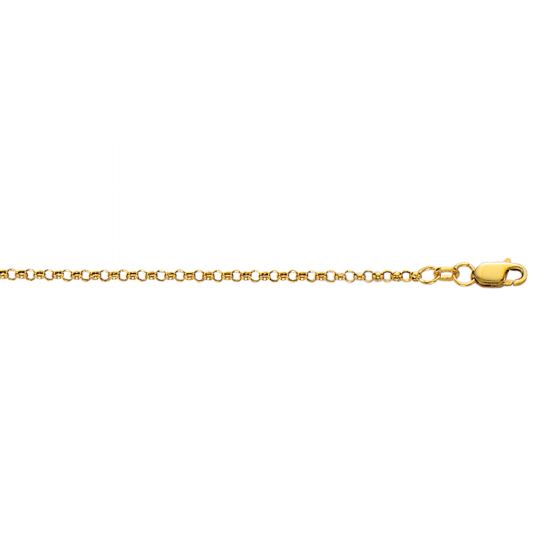 10K Gold 2.4mm Lite Rolo Chain