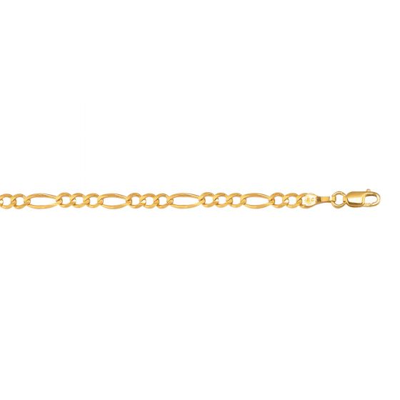 10K Gold 3.7mm Figaro Chain 