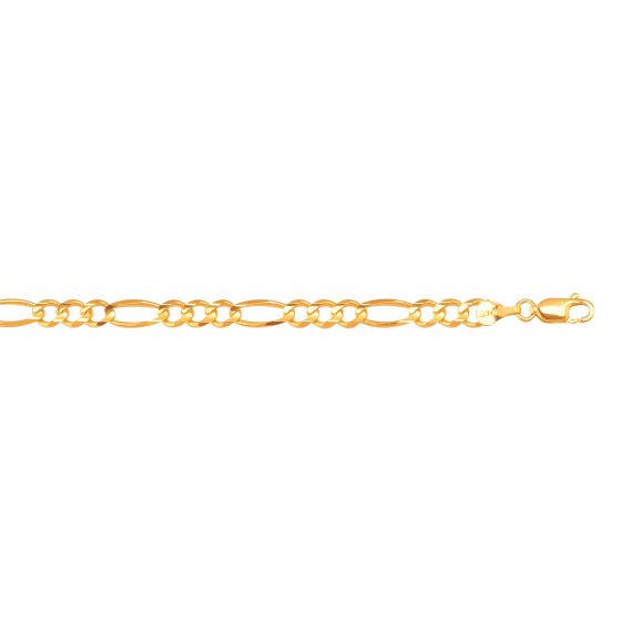 10K Gold 4.5mm Figaro Chain 