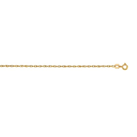 14K Gold .95mm Machine Rope Chain (Carded) 