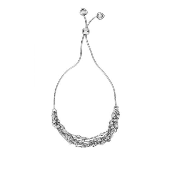 Sterling Silver Bead & Chain Friendship Bracelet