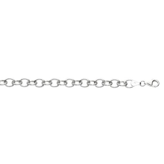Silver Medium Round Link Bracelet