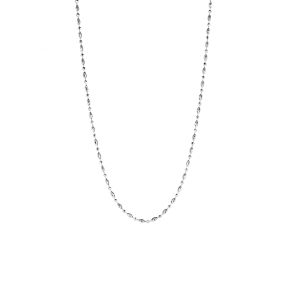 Sterling Silver 2.5mm Moon-cut Oval Bead Chain