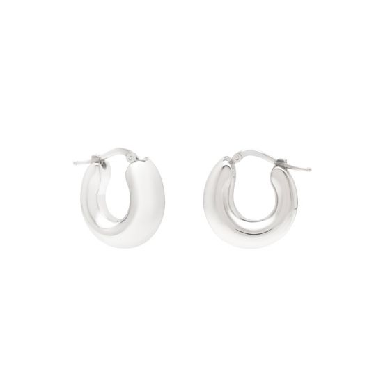 Silver Small Graduated Hoops