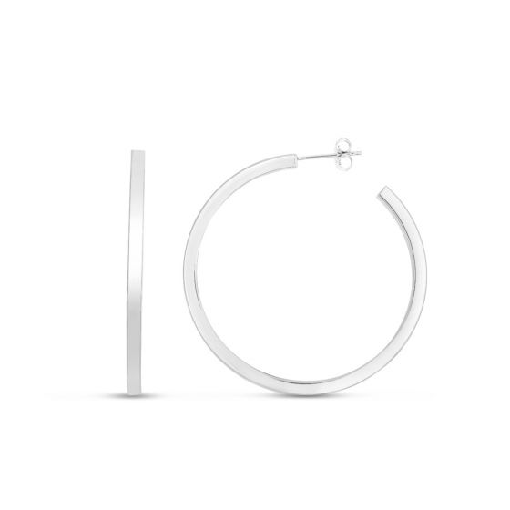 Silver 50mm Square Tube C Hoops