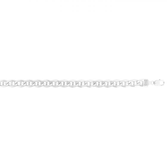 Silver 10mm Concave Mariner Chain 