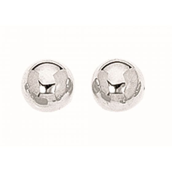 Silver 8MM Ball Earring