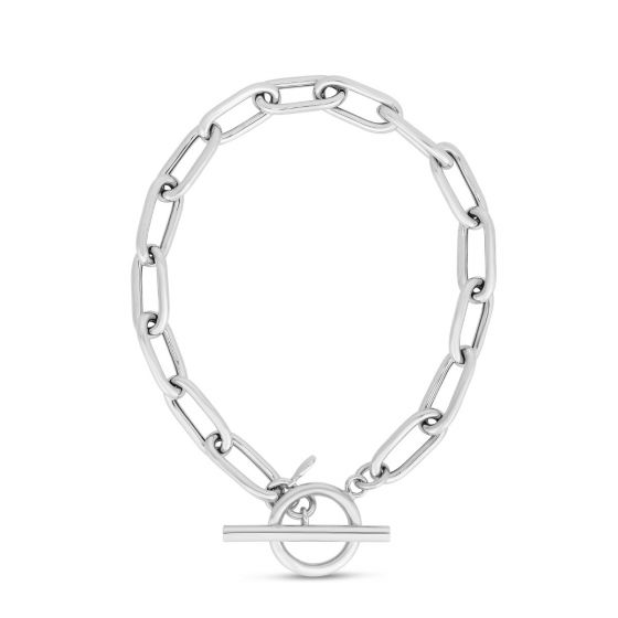 Silver Paperclip Toggle Chain