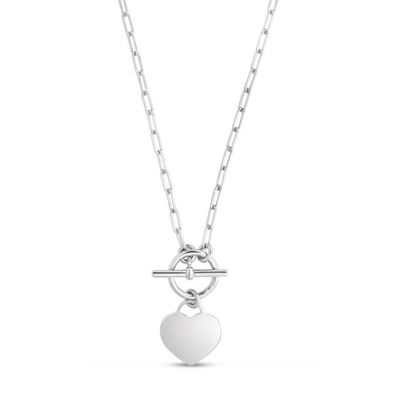 Silver Heart Toggle Necklace