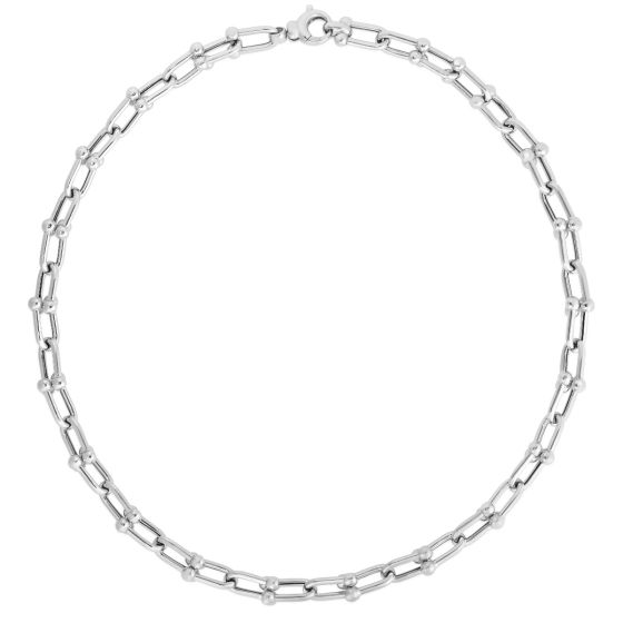 Silver Jax Link Bead Necklace