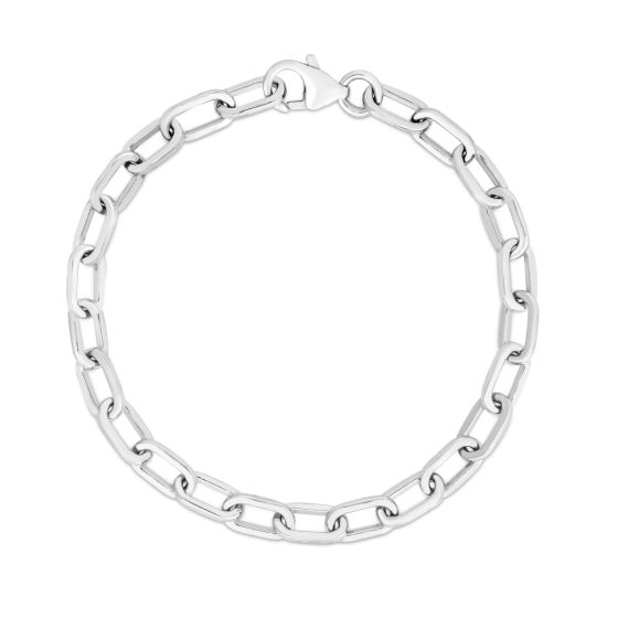 Silver Squared Paperclip Chain