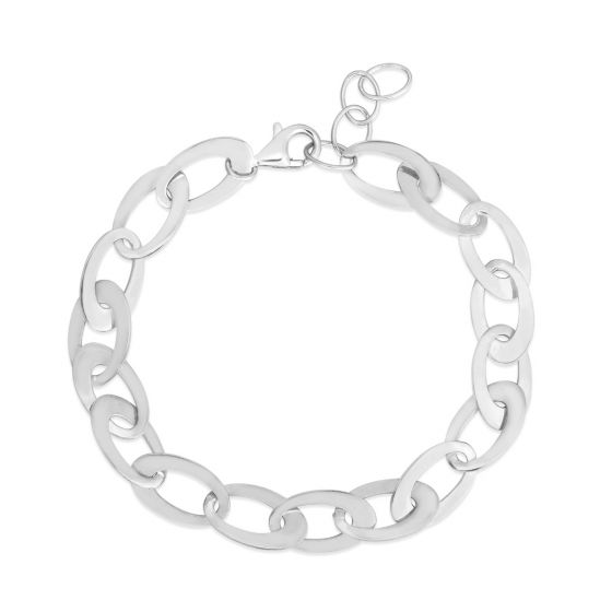 agrc15339 Sterling Silver Italian Oval Links Chain | Royal Chain Group