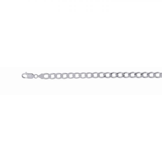 Silver 7.8mm Comfort Curb Chain 