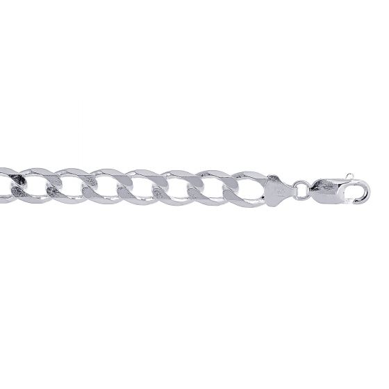 Silver 9.5mm Comfort Curb Chain 