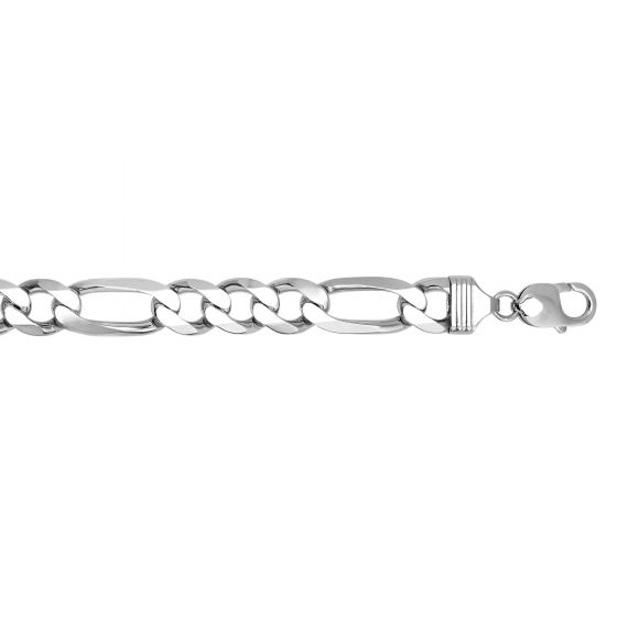 Silver 11.6mm Figaro Chain 