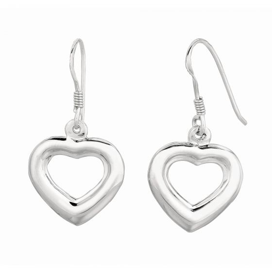 Silver Small Puff Heart Earring