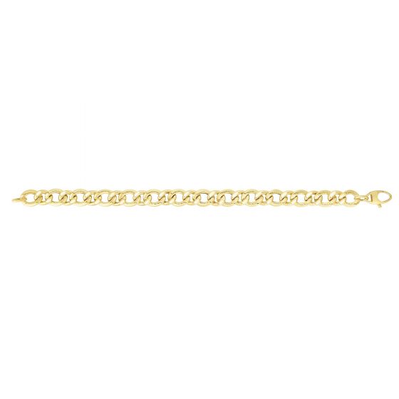 14K Gold Alternating Heritage Link Bracelet