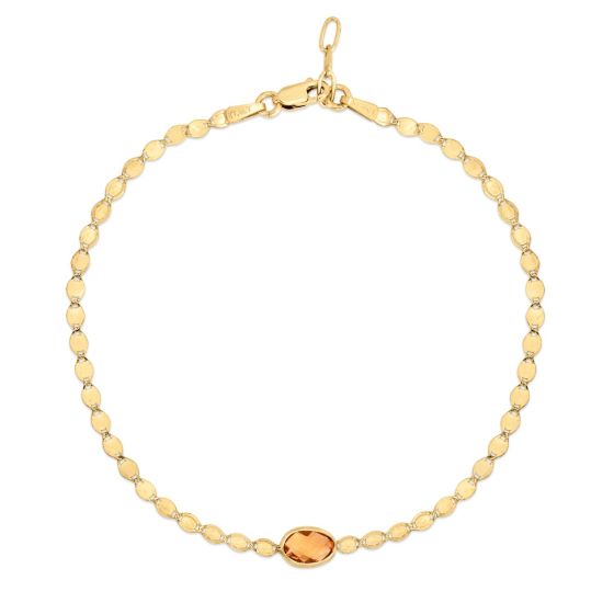 14K Citrine Mirrored Chain