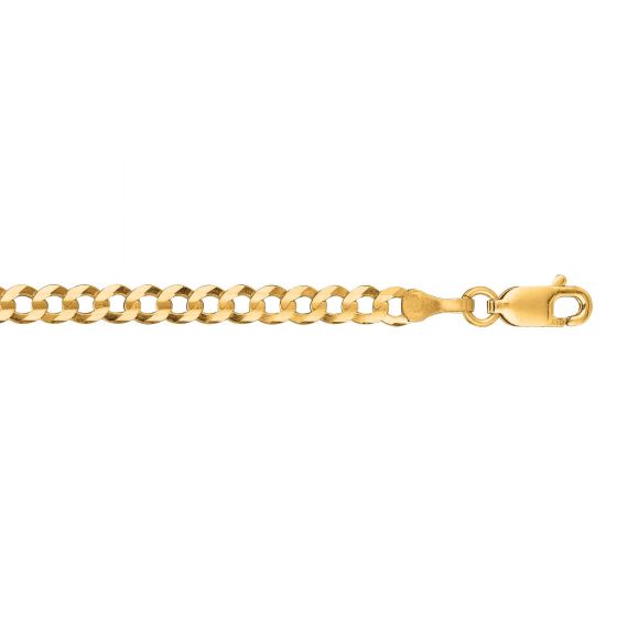 14K Gold 3.6mm Comfort Curb Chain 
