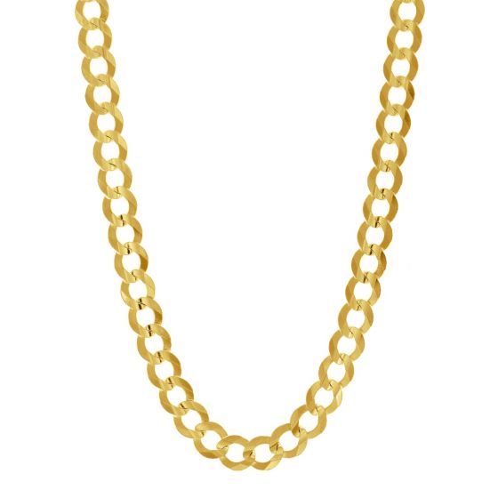 14K Gold 8.2mm Comfort Curb Chain 