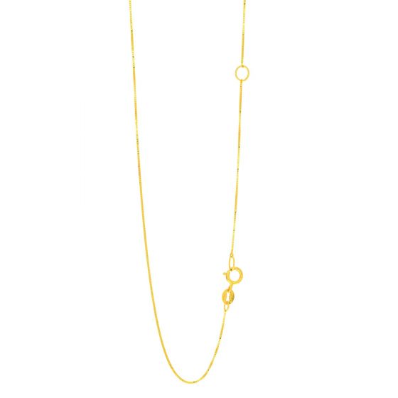 14K Gold .6mm Extendable Chain 