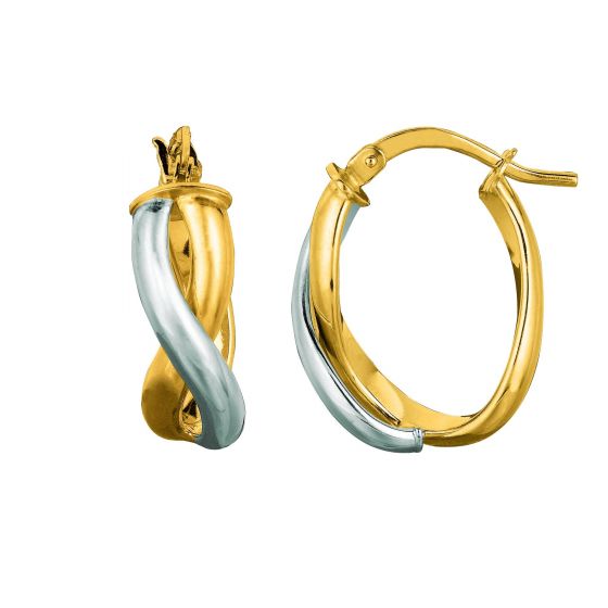 14K Gold Freeform Hoop Earring
