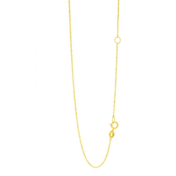 14K Gold 1.1mm Extendable Chain 