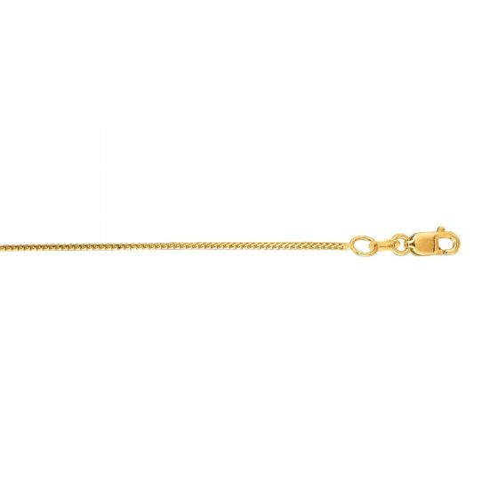 14K Gold 0.9mm Franco Chain with Lobster Lock | Royal Chain Group