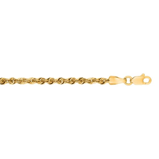 14K Gold 2.5mm Lite Rope Chain 