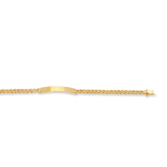 14K Gold Rope Chain with ID Bracelet