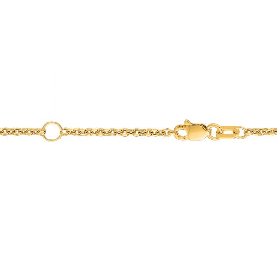 18K Gold 1.8mm Extendable Cable Chain