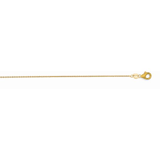 18K Gold 0.97mm Cable Chain