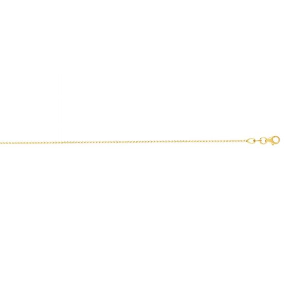 18K Gold 1.0mm Extendable Cable Chain 