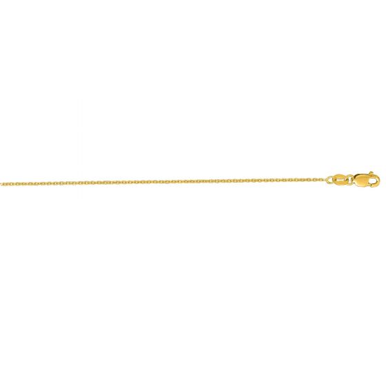 14K Gold 1.1mm Diamond Cut Cable Chain with Lobster Lock | Royal Chain ...