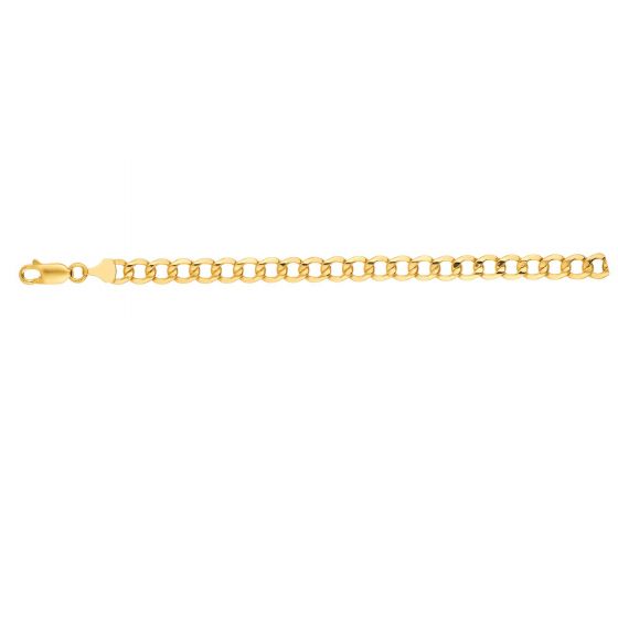 14K Gold 6.2mm Lite Curb Chain