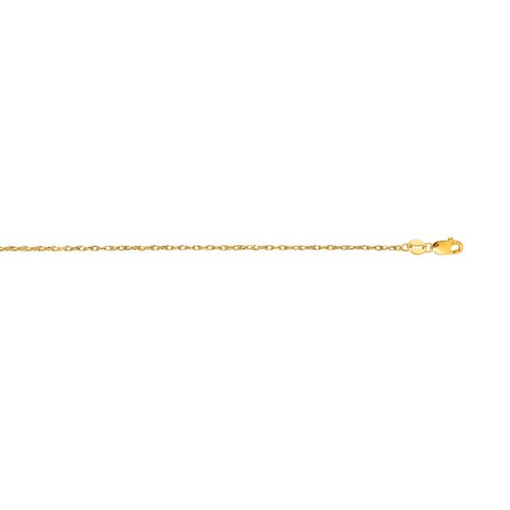 14K Gold .85mm Machine Rope Chain (Carded) 