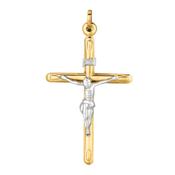 14K Gold Large Crucifix Cross