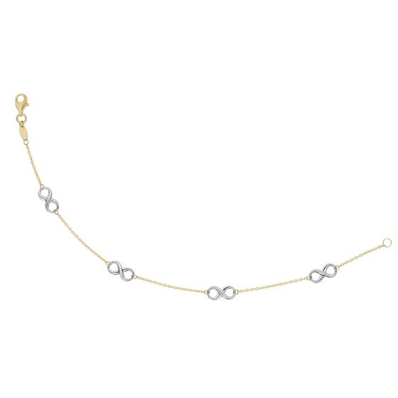 14K Gold Infinity Station Chain