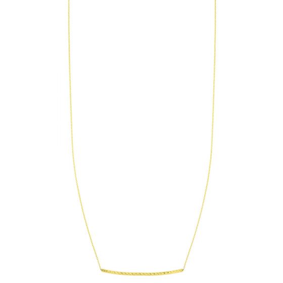 14K Gold  Thin Bar Necklace
